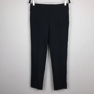 Chico's So Slimming Black Slim Straight Ankle Length Pull On Ponte Pants size 4